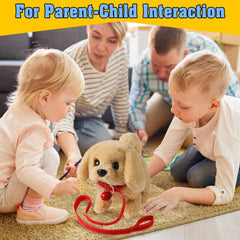 KSABVAIA plush golden retriever toy battery compartment for quick start.