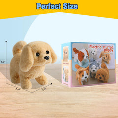 KSABVAIA plush golden retriever toy safe materials for gentle play.