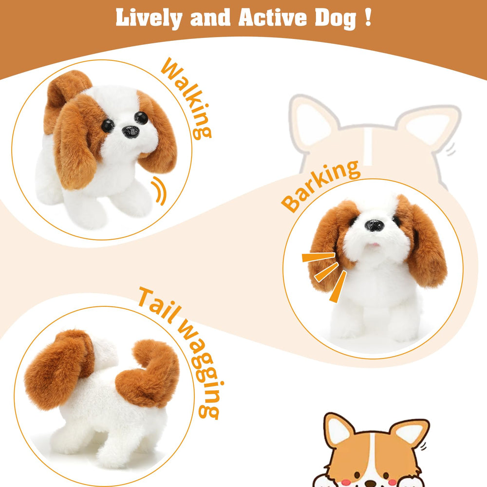 KSABVAIA plush Saint Bernard toy barks for interactive pretend play