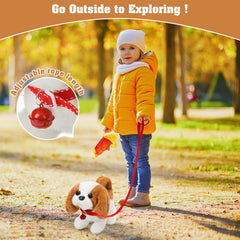 KSABVAIA plush Saint Bernard toy stretching action for fun movement