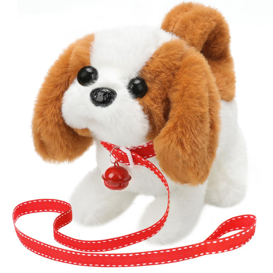 KSABVAIA plush Saint Bernard toy walks for engaging companionship