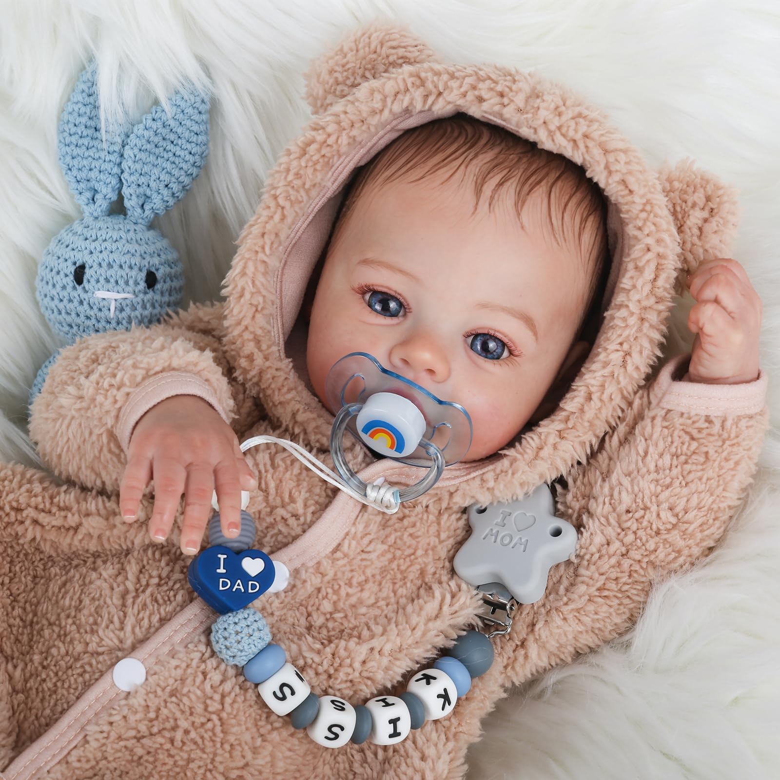KSBD Reborn doll with magnetic pacifier for soothing role-play