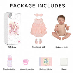 KSBD Reborn doll being held shows lifelike pose for caregiving role-play.