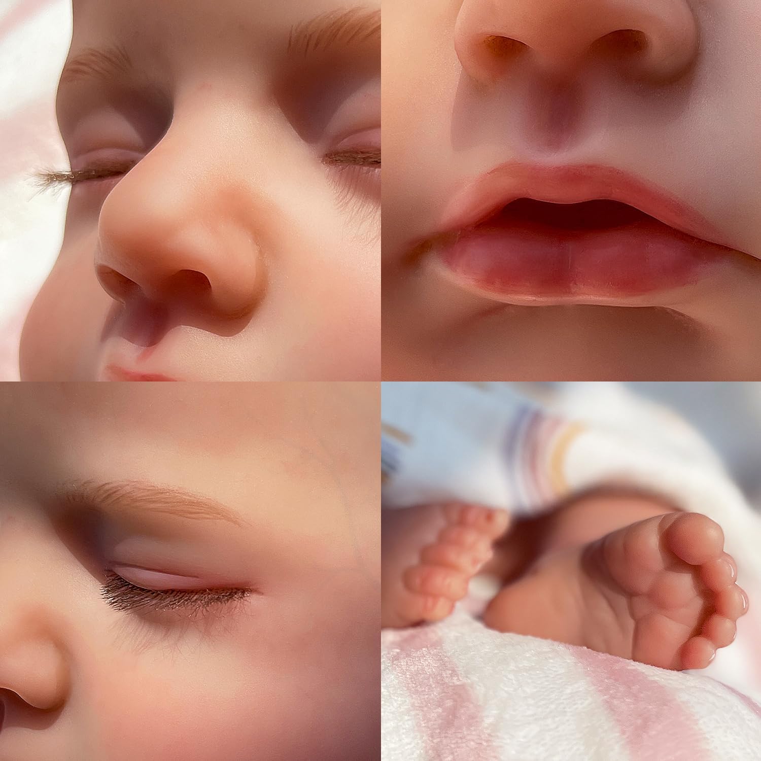 KSBD Reborn soft weighted cloth body and 20-inch size feel like a real newborn.