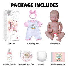 KSBD Rosalie pink bunny onesie outfit enhances adorable presentation
