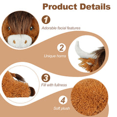 Ksidzas Highland cow plush makes a thoughtful gift for kids and adults
