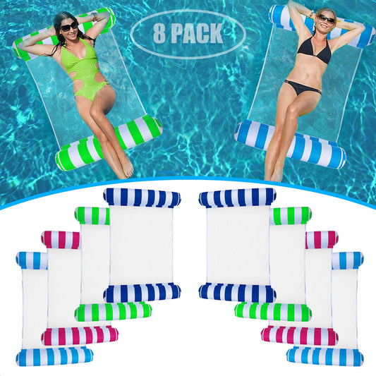 ksllhhsa pool float 8-pack set ready for group pool days and backyard fun