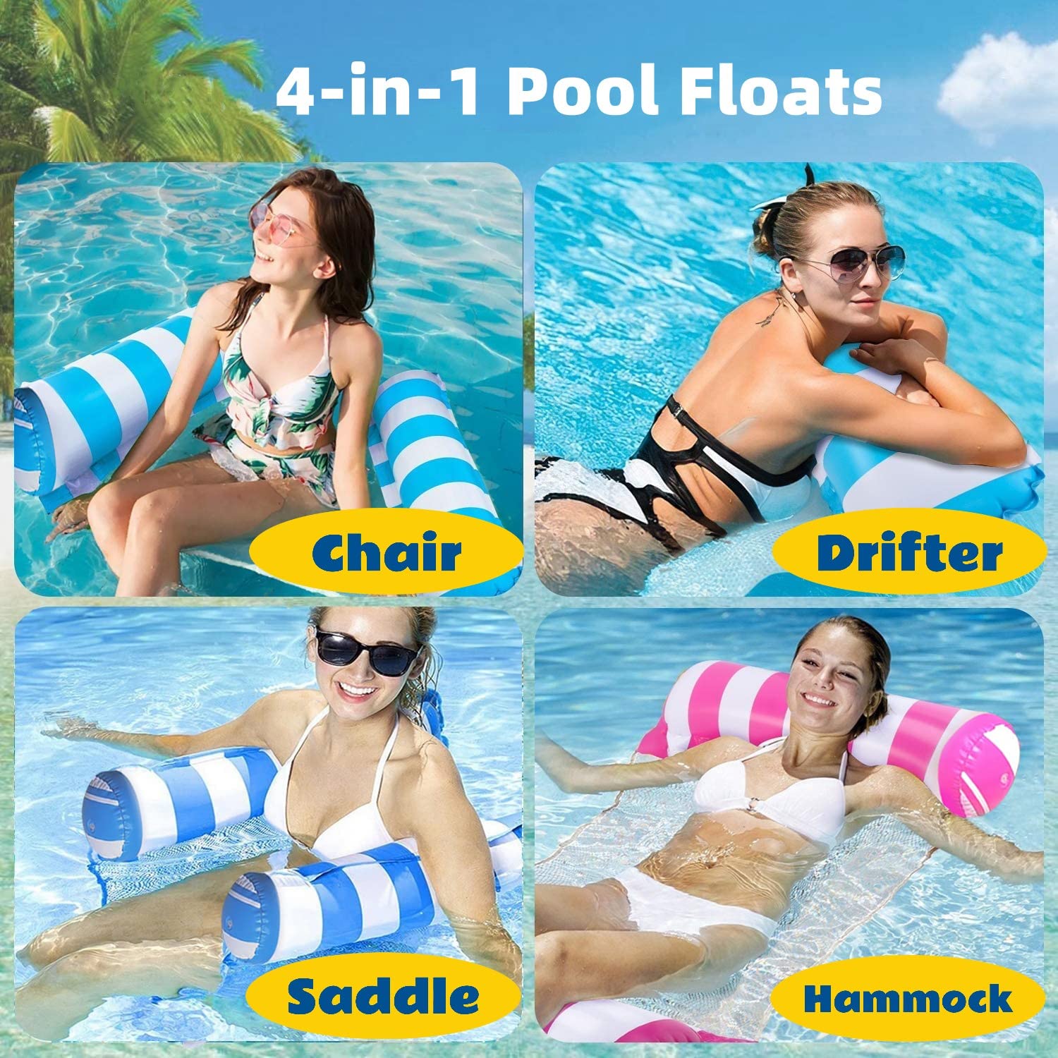 ksllhhsa pool float blue edition vibrant color for lively pool parties