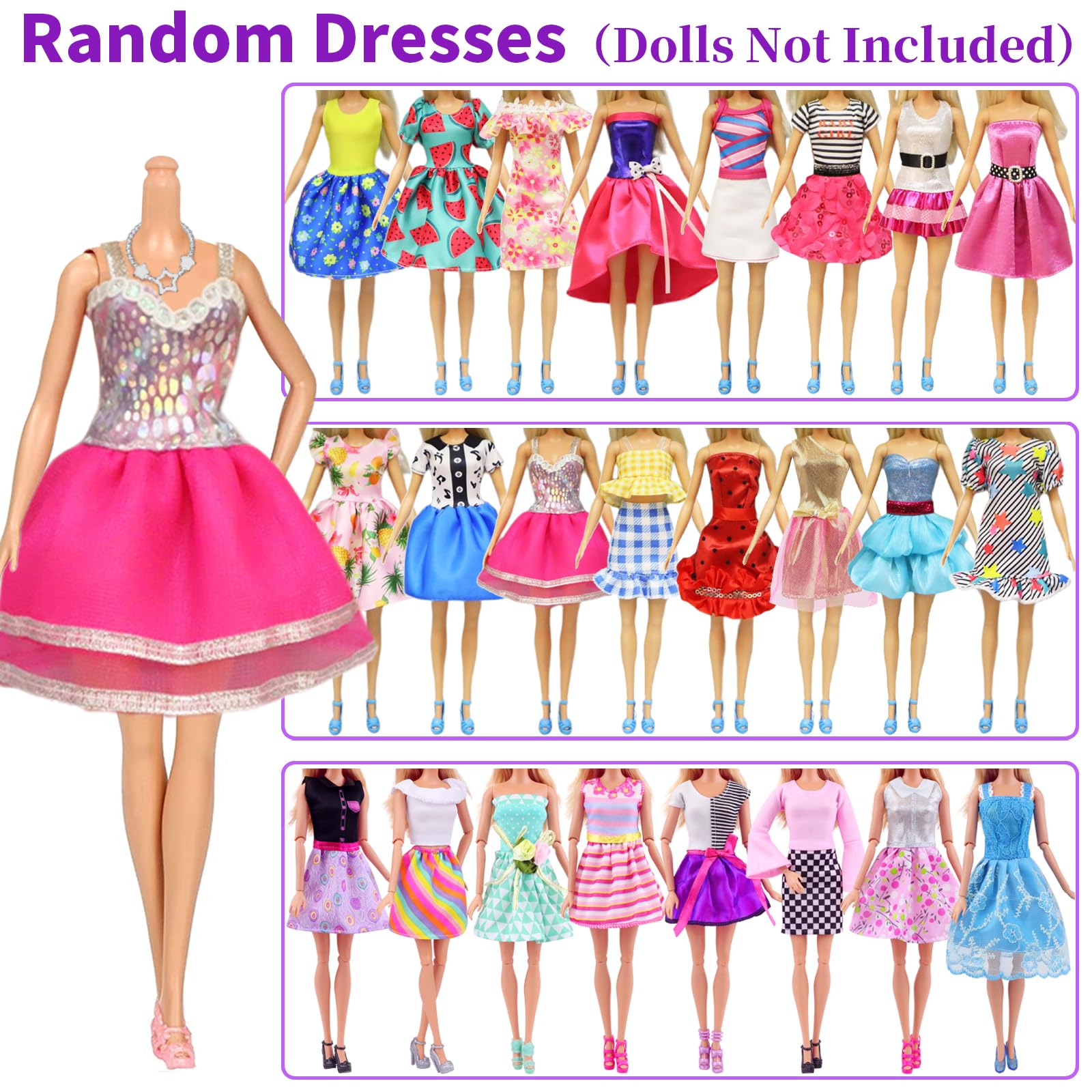 K.T. Fancy 10 shoes fit most slanted-foot dolls for versatile play.