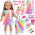 K.T. Fancy doll suitcase set sparks imaginative travel play for 18-inch dolls.