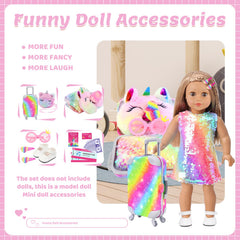 K.T. Fancy heart-shaped hair clips brighten doll outfits.
