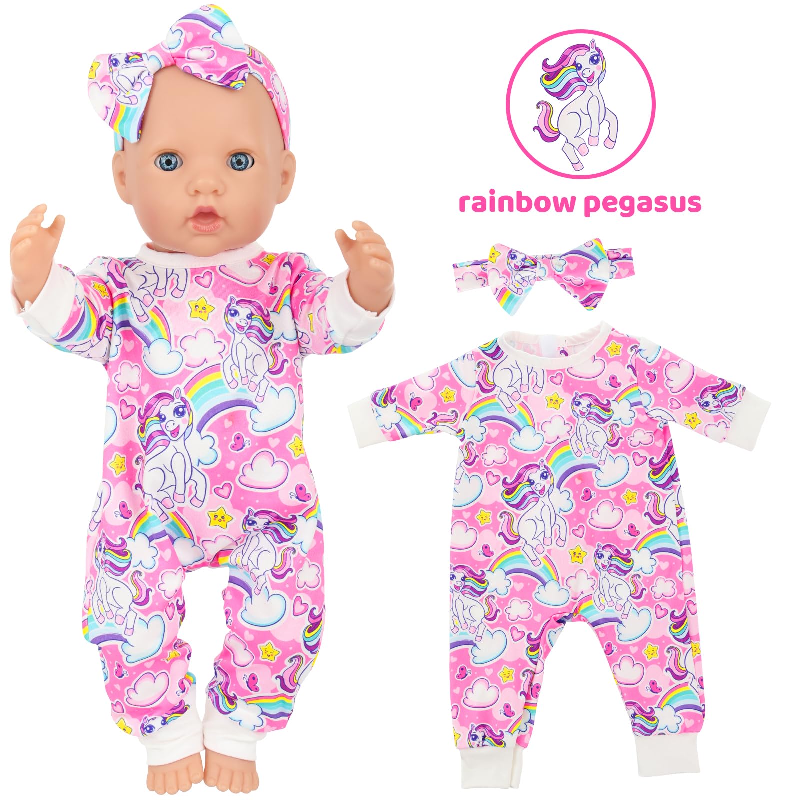 K.T. Fancy pink unicorn jumpsuit and bow headband for imaginative play