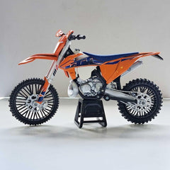KTM 1:12 scale die-cast bike top view reveals compact profile.