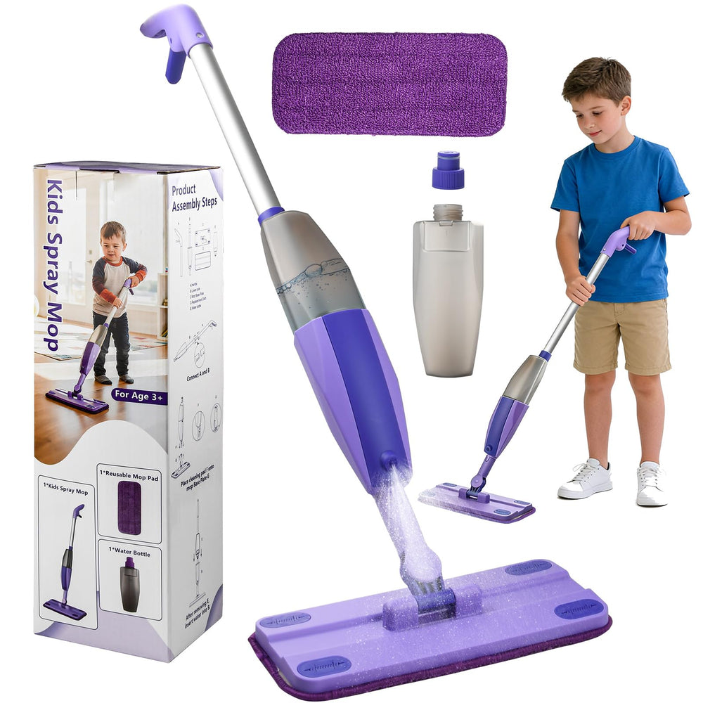 KTNAid Kids Spray Mop with real sprayer for hands-on cleaning play