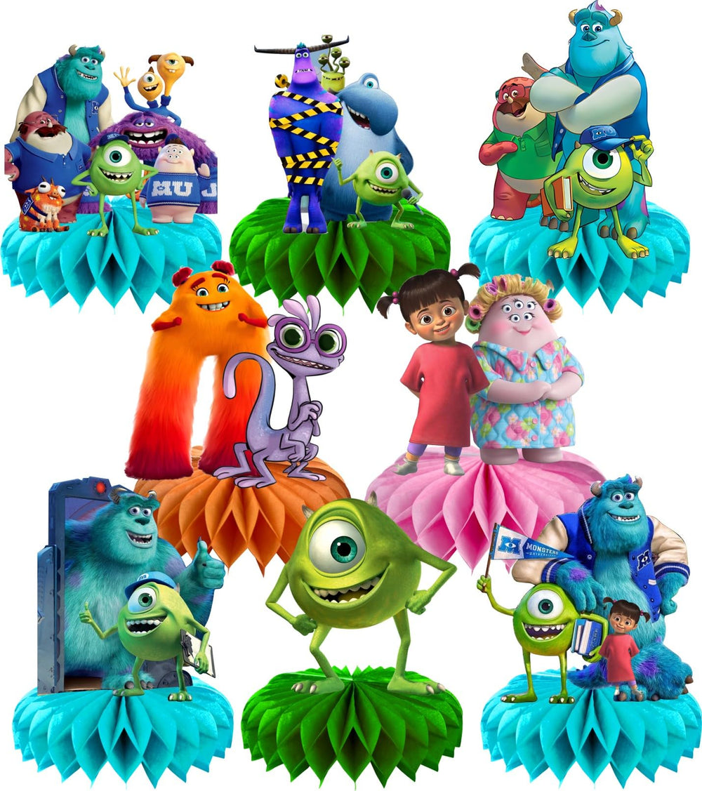 Kuailaihai 8Pcs monster honeycomb centerpieces brighten kids' party tables