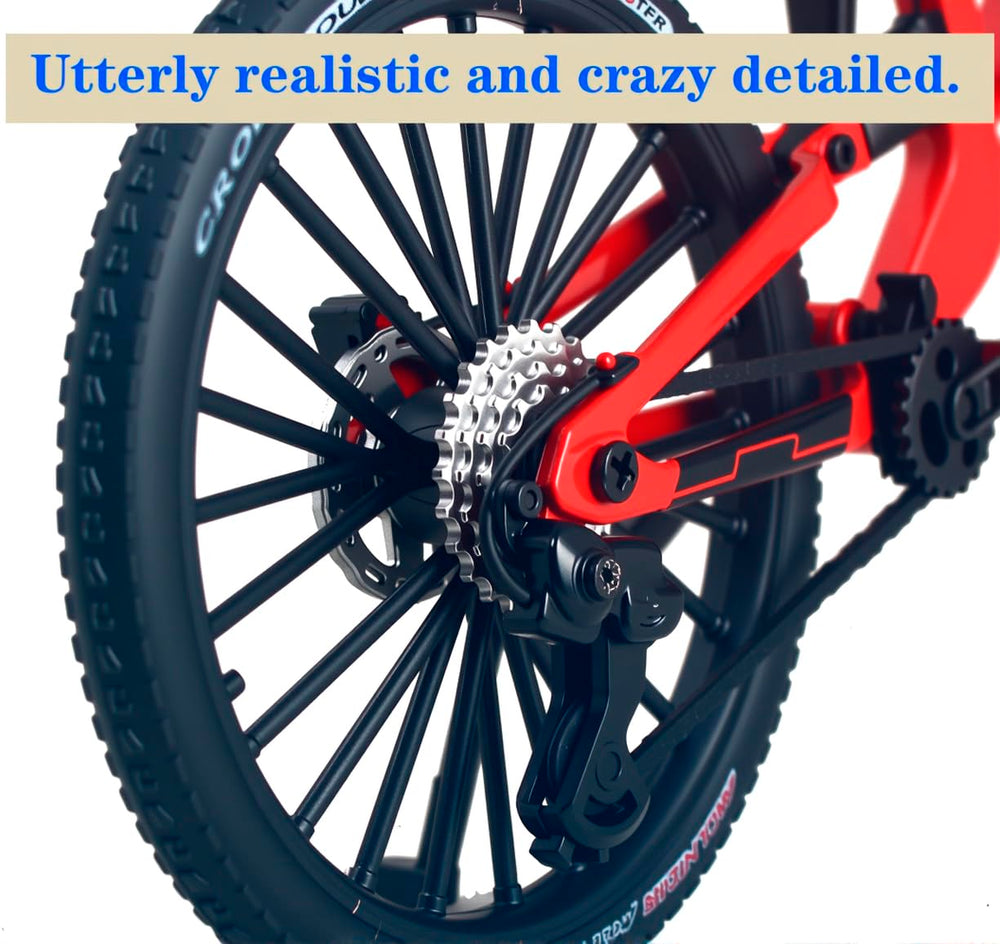Kuasting DH alloy bicycle detail rear-wheel belt-drive adds dynamic realism and play value