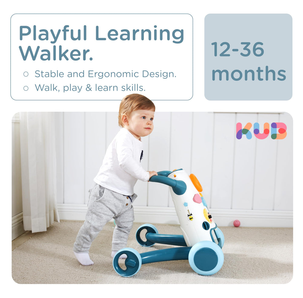 KUB Montessori Baby Walker ergonomic 42 cm handle supports easy grasp and comfortable pushing.