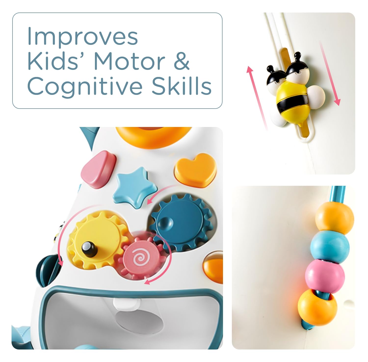 KUB Montessori Baby Walker two-speed control adapts as your child grows.