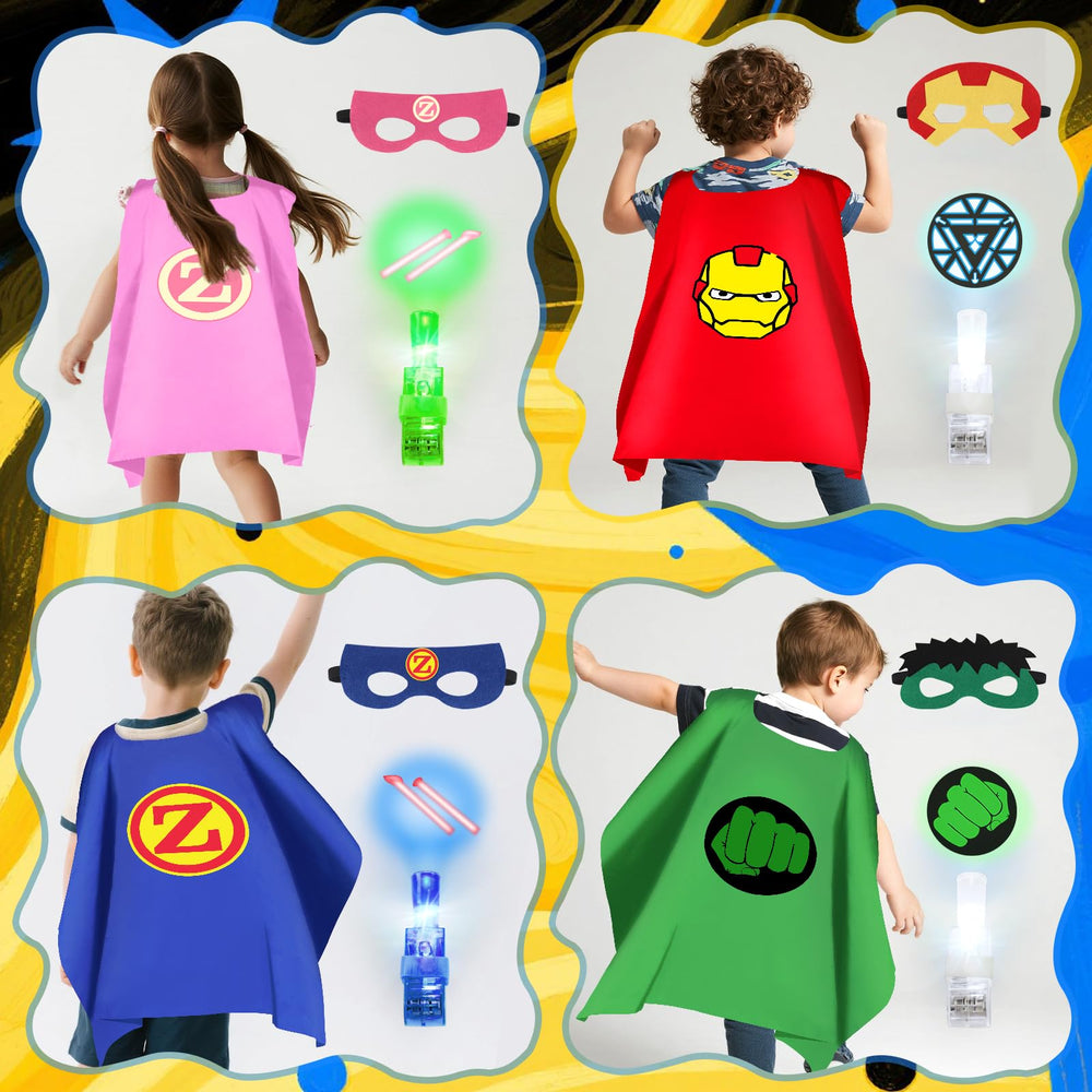 Kubusfly finger lights highlight hero skills during nighttime dress-up.