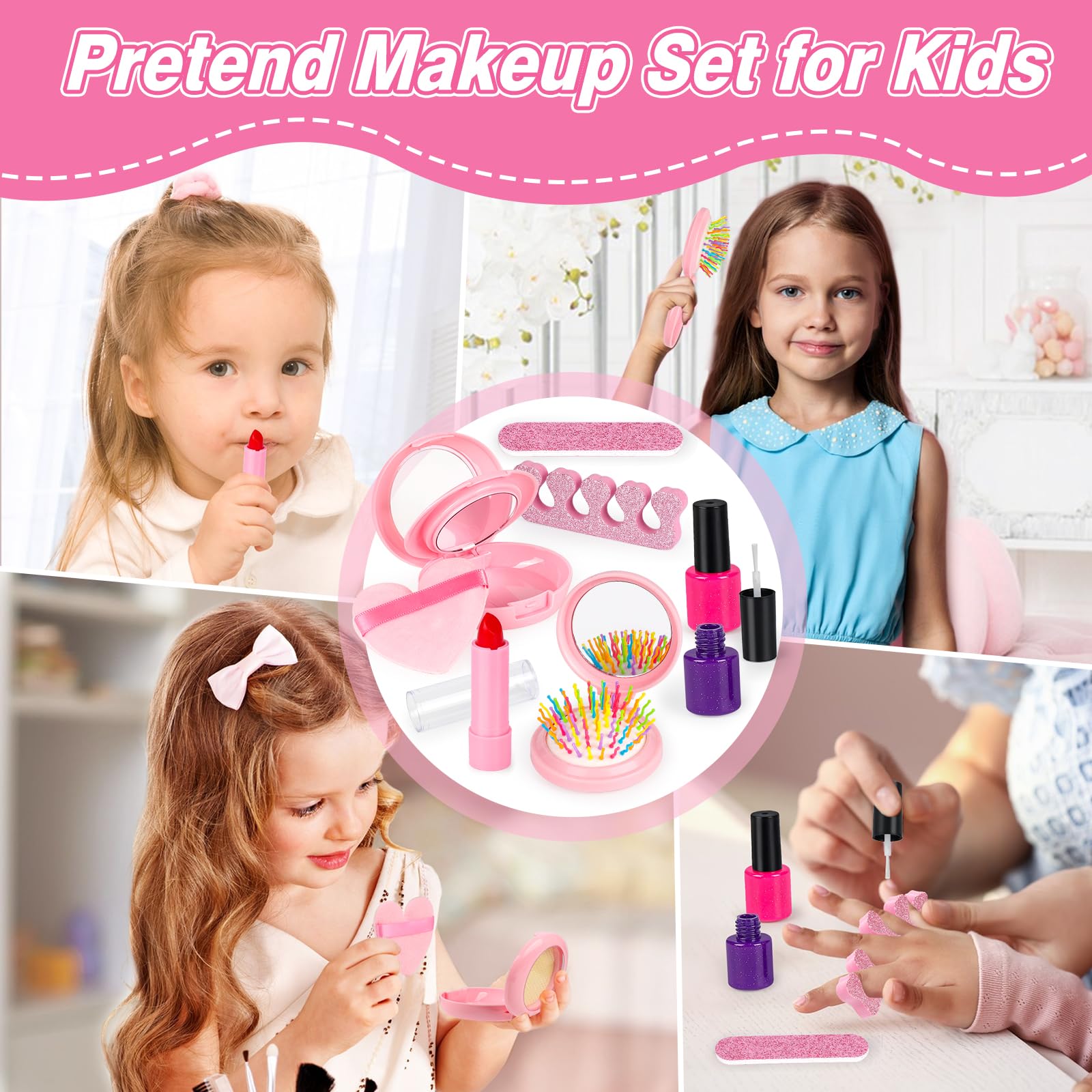 KUBUSFLY makeup kit toy uses non-toxic materials for worry-free play.
