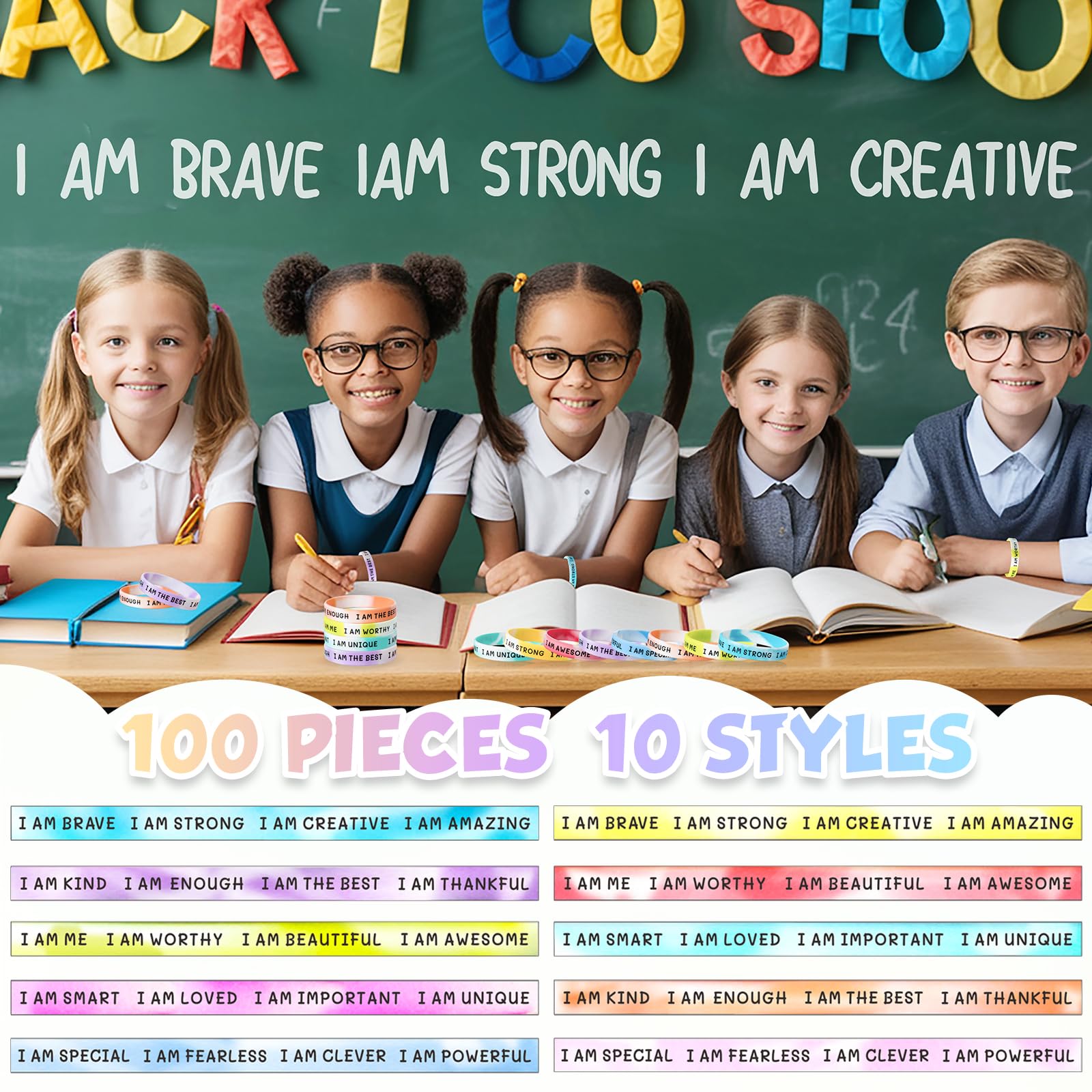 KUCLIN silicone wristbands are soft and kid-friendly for daily wear