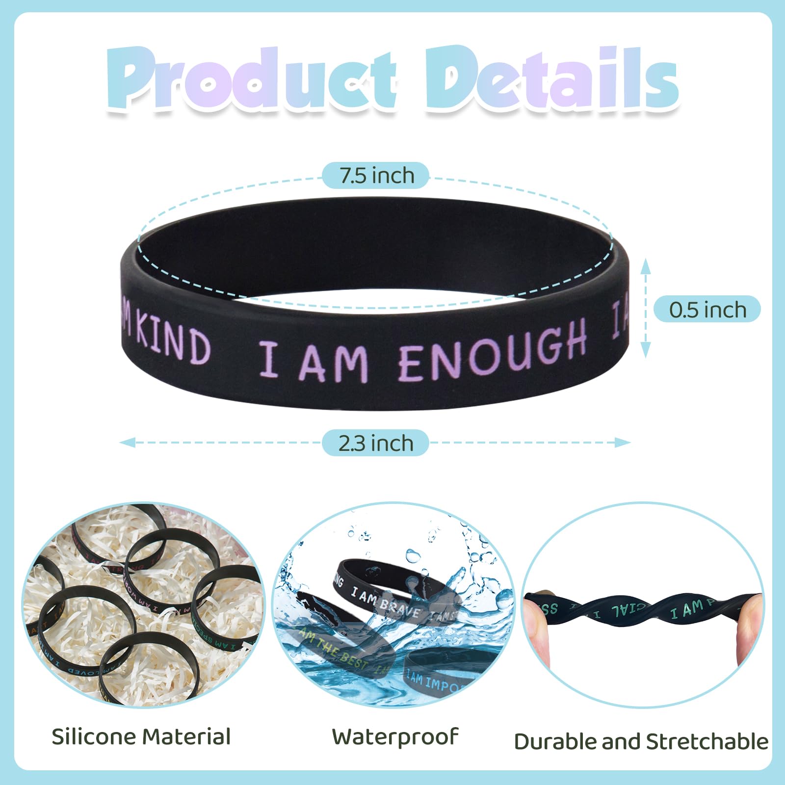 KUCLIN colorful wristbands add fun, classroom-ready flair.