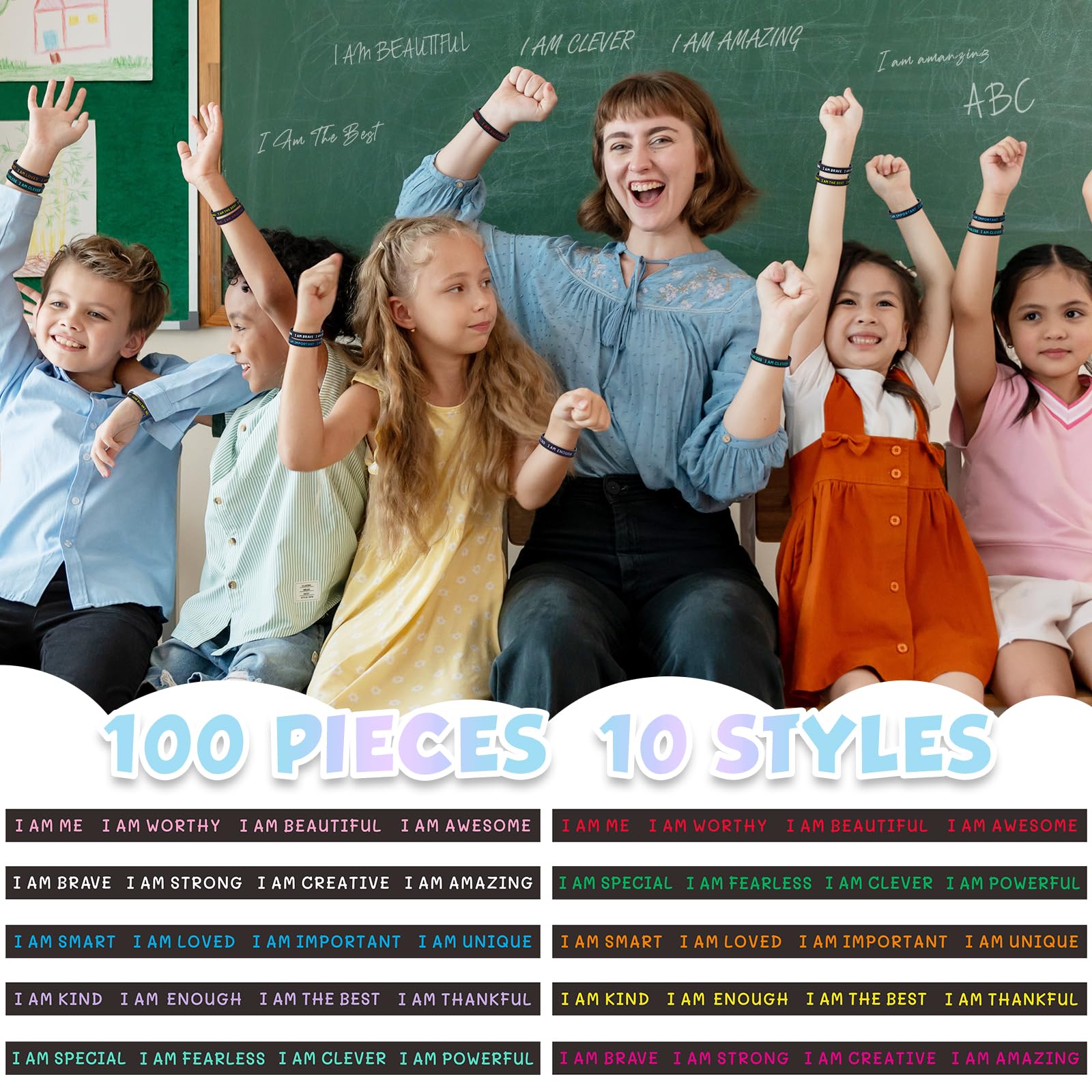 KUCLIN soft silicone wristbands are comfortable for young skin.