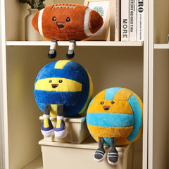 KUCCO-PILLOW legs design emphasizes whimsy for sports fans and decor.