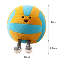 KUCCO-PILLOW volleyball pillow front view with a smiling face brightens any sofa.