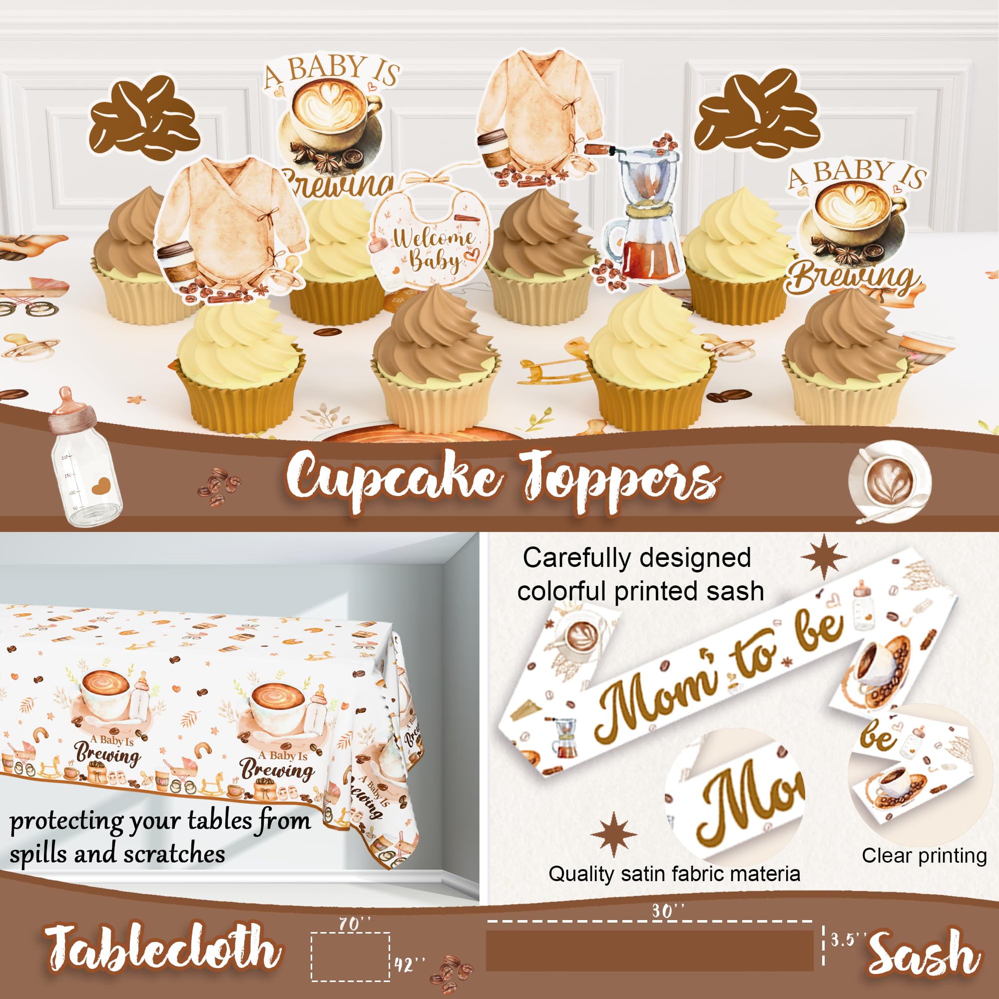 Kudapity coffee cake topper adds a playful focal point to desserts