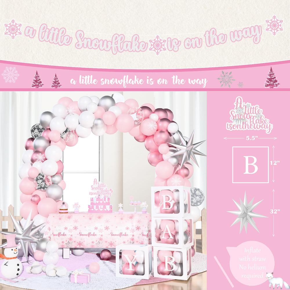 Kudapity little snowflake cake topper crowns the cake with whimsy