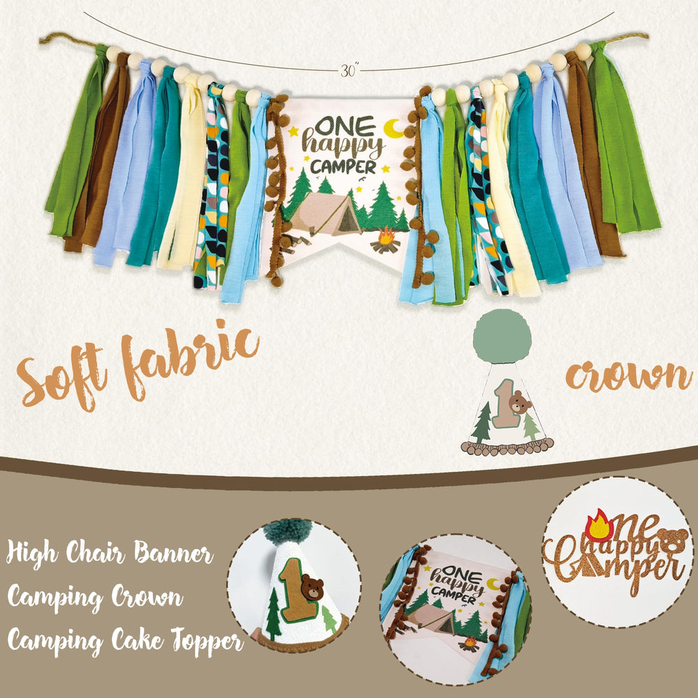 Kudapity One Happy Camper poster with camping motif