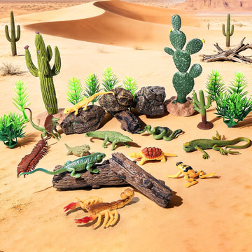 Kukifun desert reptiles rock figure great for display scenes and model setups