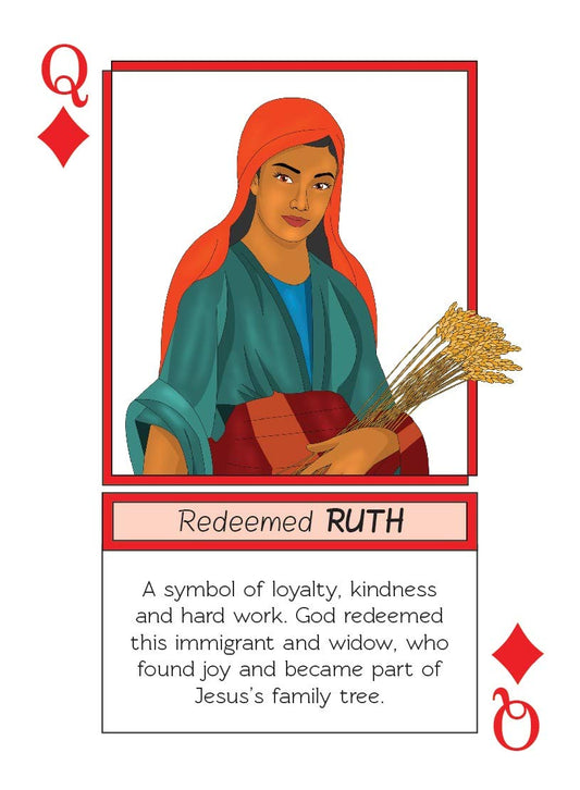 Kulture Games Bible Legends: inspirational verses accompany each character on cards.