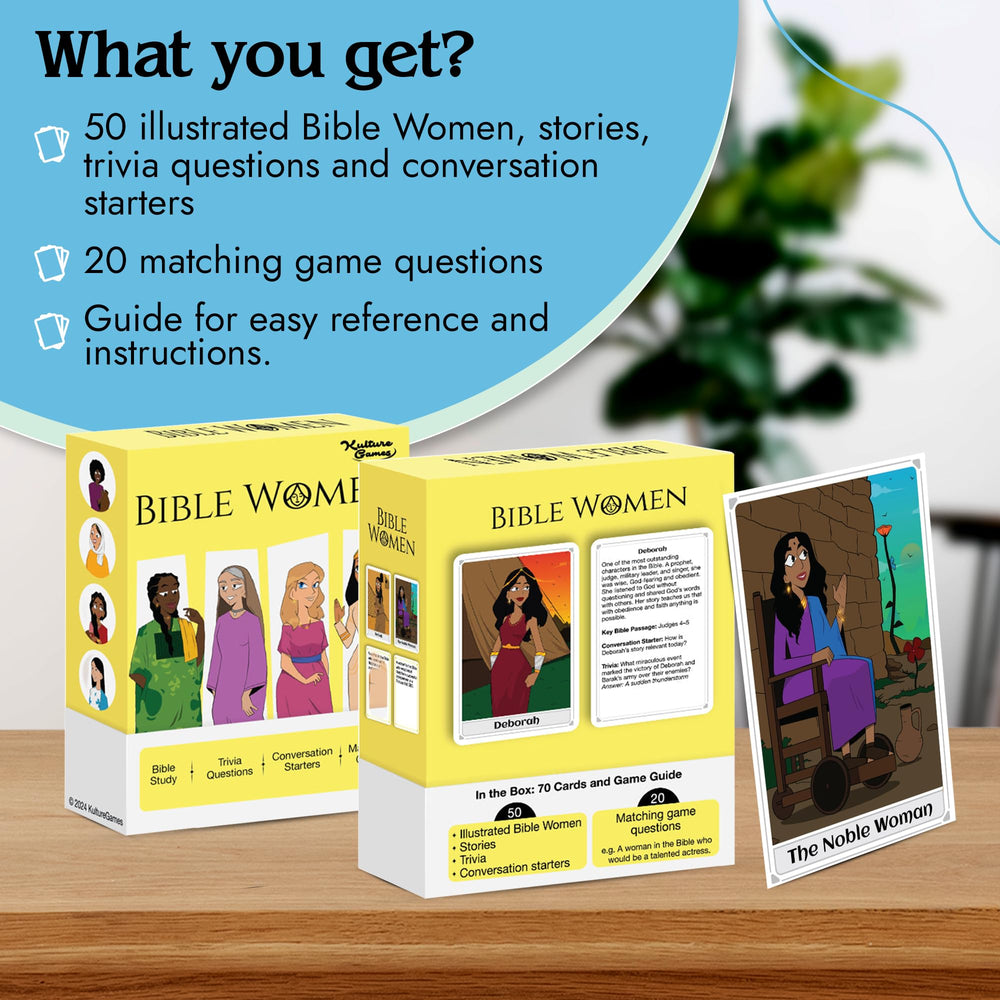 Kulture Games Bible Women matching game to pair insights.