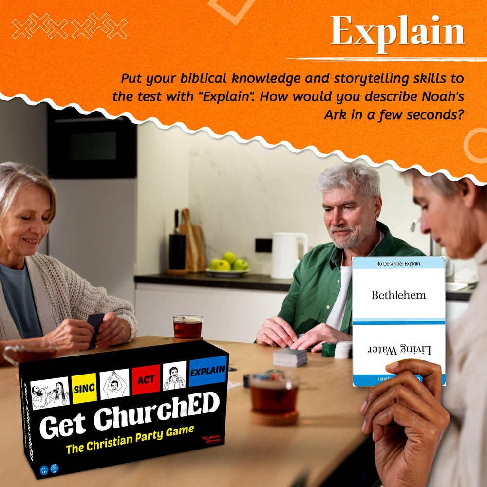 Get ChurchED acting mode features engaging Bible-themed prompts.