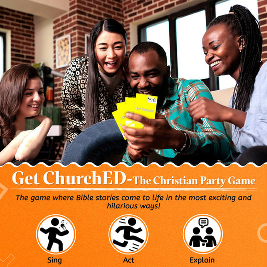 Get ChurchED cards display for quick Christian party activities.