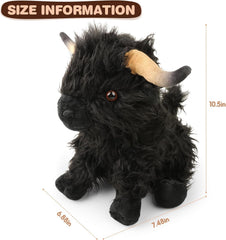 Kulupu Highland Cow Plush eyes detail reveals bright, expressive eyes for comforting playtime.