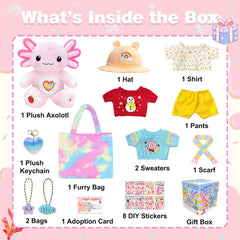KUMANEKO axolotl gradient storage bag for easy carry and storage
