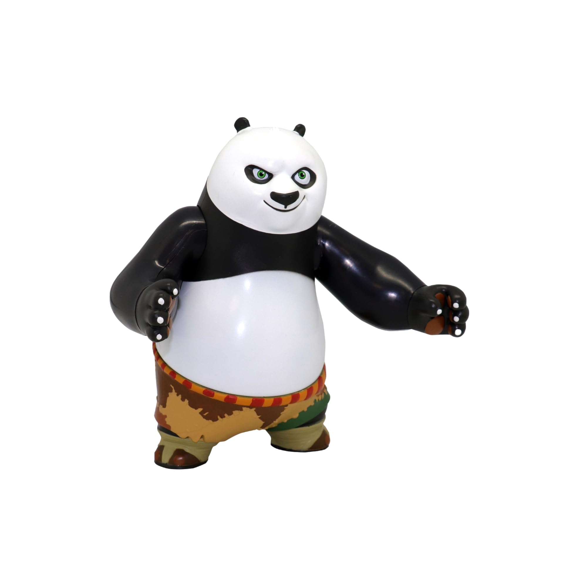Kung Fu Panda Po figure close-up highlighting sound-activated feature during action.