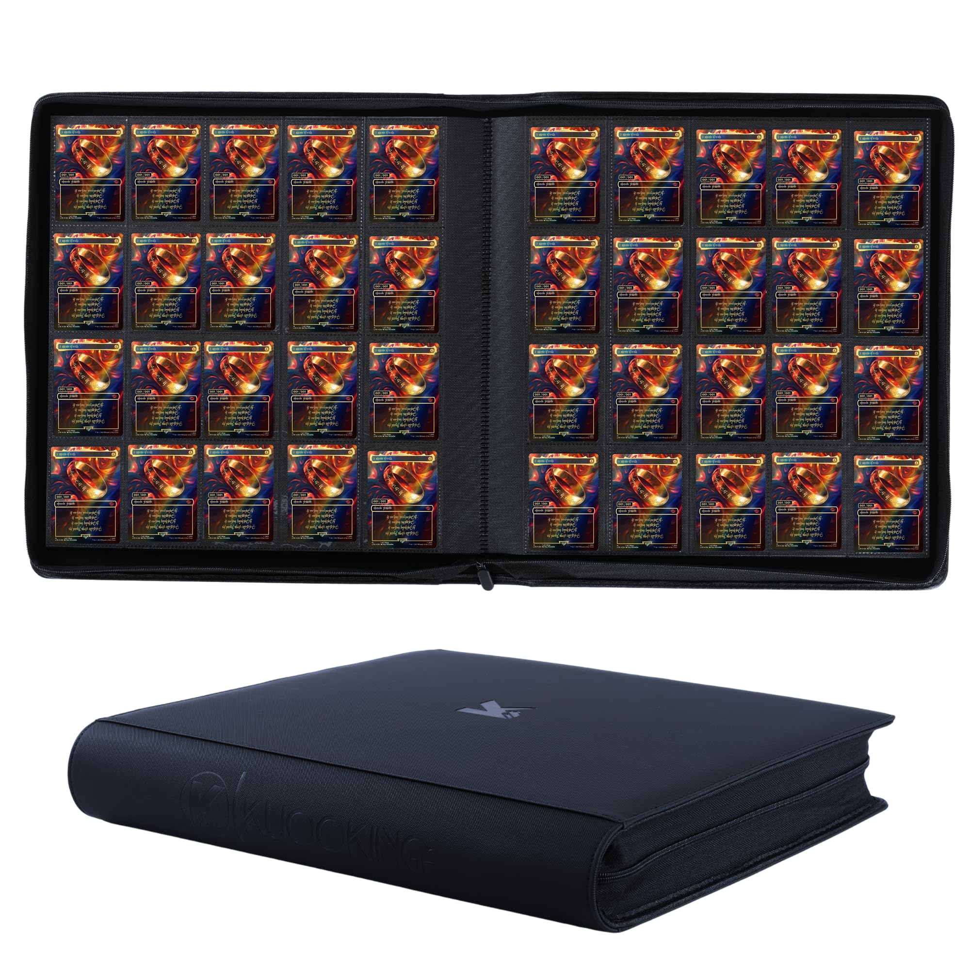 KUOOKING 2000 Pockets Binder cover protects your card collection during transport.