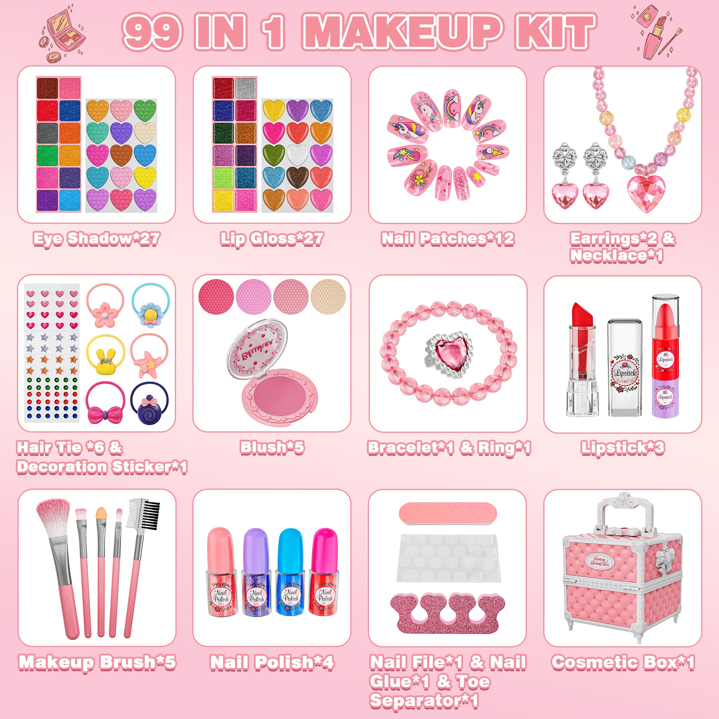 Kuovei eye shadows and gloss for colorful, creative looks