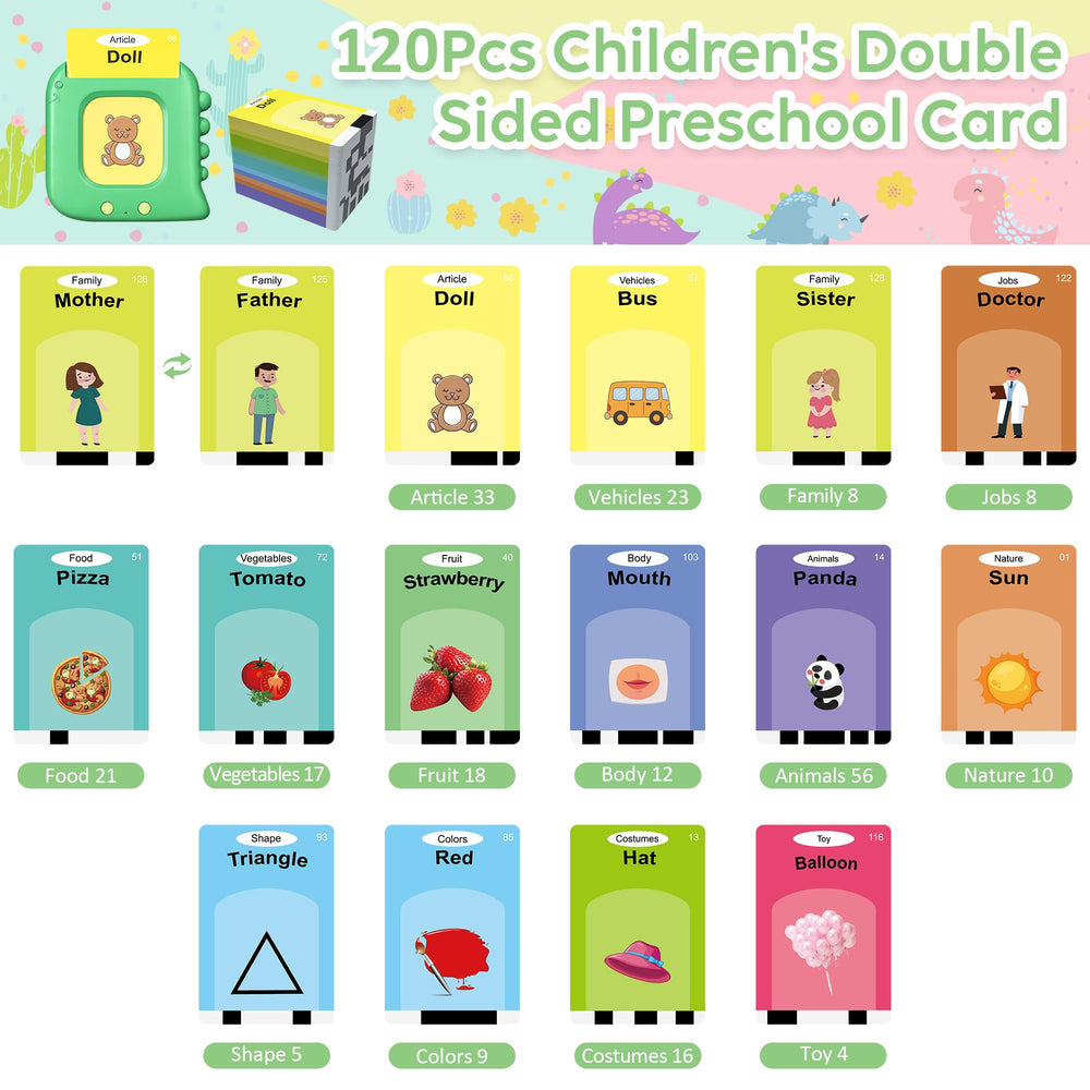 Kuovei Talking Flash Card transport boosts word recall during on-the-go learning sessions.