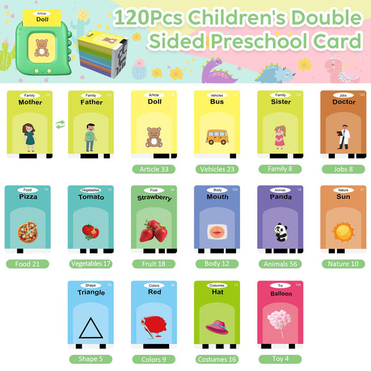 Kuovei Talking Flash Card transport boosts word recall during on-the-go learning sessions.