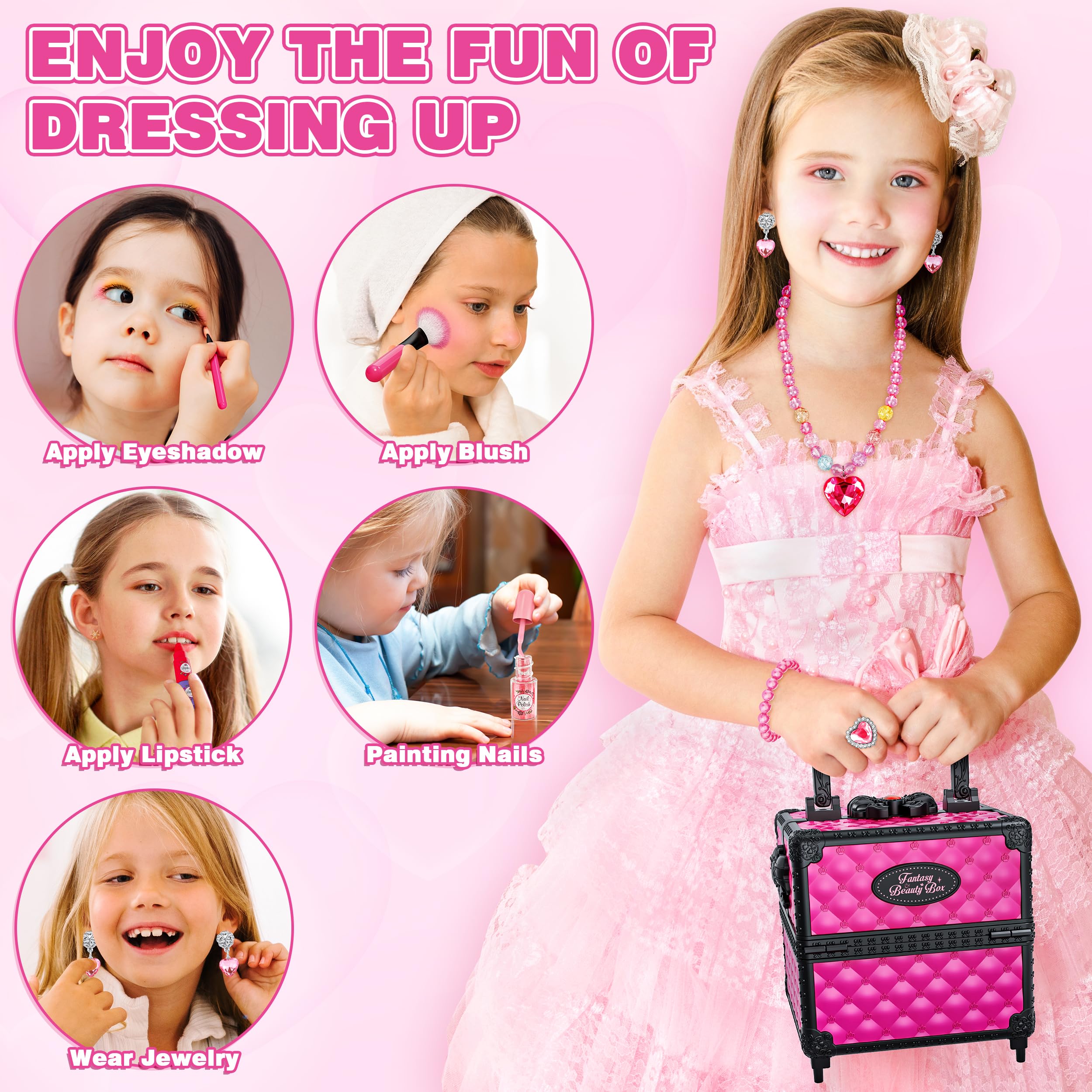 Kuovei washable-formula cosmetics wash off easily for worry-free cleanup.