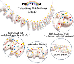 KUQJJQU rainbow felt ball garland adds colorful ambience to celebrations.