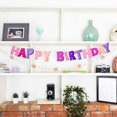 KUQJJQU 3D felt letters create a playful birthday display
