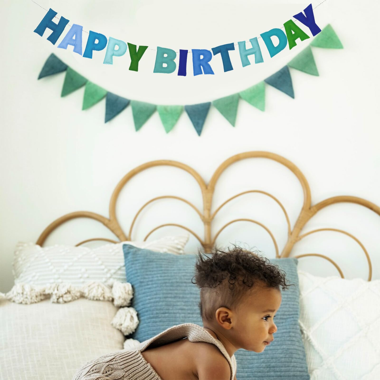 KUQJJQU blue birthday sign showcases the message clearly
