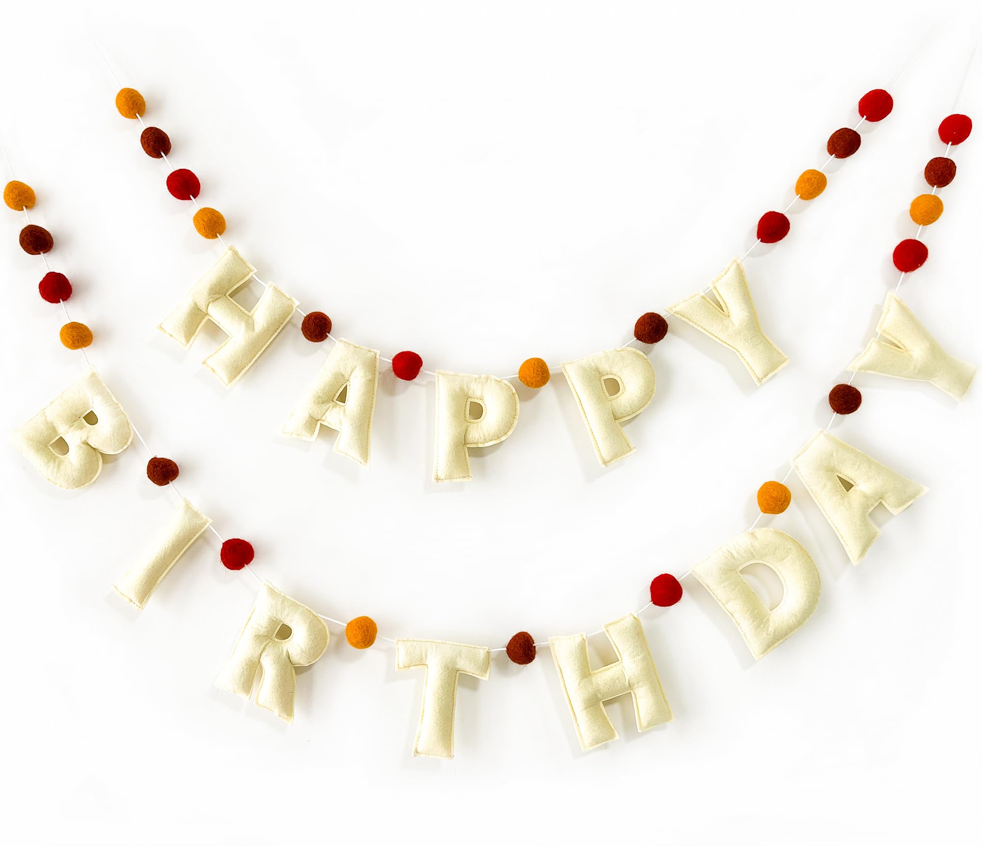 KUQJJQU Boho birthday banner letters deliver vibrant 3D charm for celebrations.