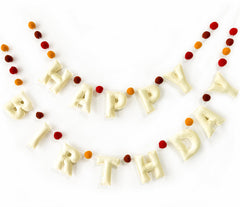 KUQJJQU Boho birthday banner letters deliver vibrant 3D charm for celebrations.